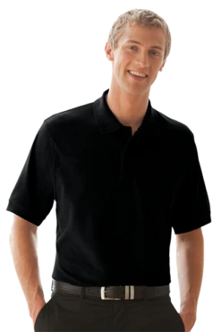 Unisex Soft-Blend Double-Tuck Pique Polo