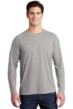 Unisex PosiCharge Long Sleeve Tri-Blend Wicking Raglan Tee -Jiffyshirts Sales Store c7669c610aeca2