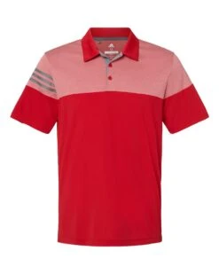 ADIDAS Men's 3-Stripes Heather Block Polo -Jiffyshirts Sales Store c7994e6c01a82c