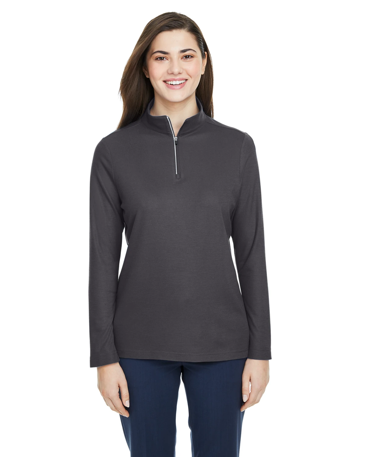 Ladies' Fusion ChromaSoft™ Pique Quarter-Zip 8 Ladies' Fusion ChromaSoft™ Pique Quarter-Zip - Image 6