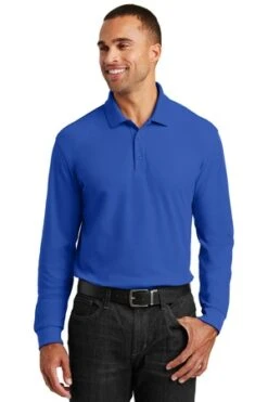 Adult Long Sleeve Core Classic Pique Polo -Jiffyshirts Sales Store c8956e3d677d6c