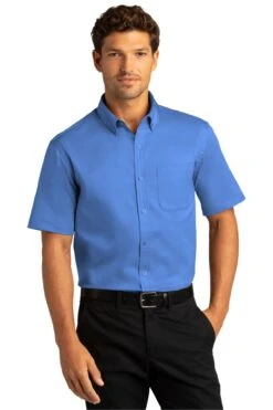 Short Sleeve SuperPro React™Twill Shirt -Jiffyshirts Sales Store c8ed375c3007d1