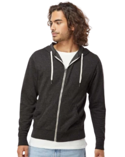 Unisex Lightweight Loopback Terry Zip Hood -Jiffyshirts Sales Store c9e95e0f2e9033