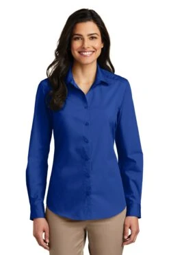 Ladies Long Sleeve Carefree Poplin Shirt -Jiffyshirts Sales Store c9fae7b94e2e69
