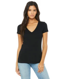 Ladies' Jersey Short-Sleeve Deep V-Neck T-Shirt 34 Ladies' Jersey Short-Sleeve Deep V-Neck T-Shirt -Jiffyshirts Sales Store ca0470050971e2