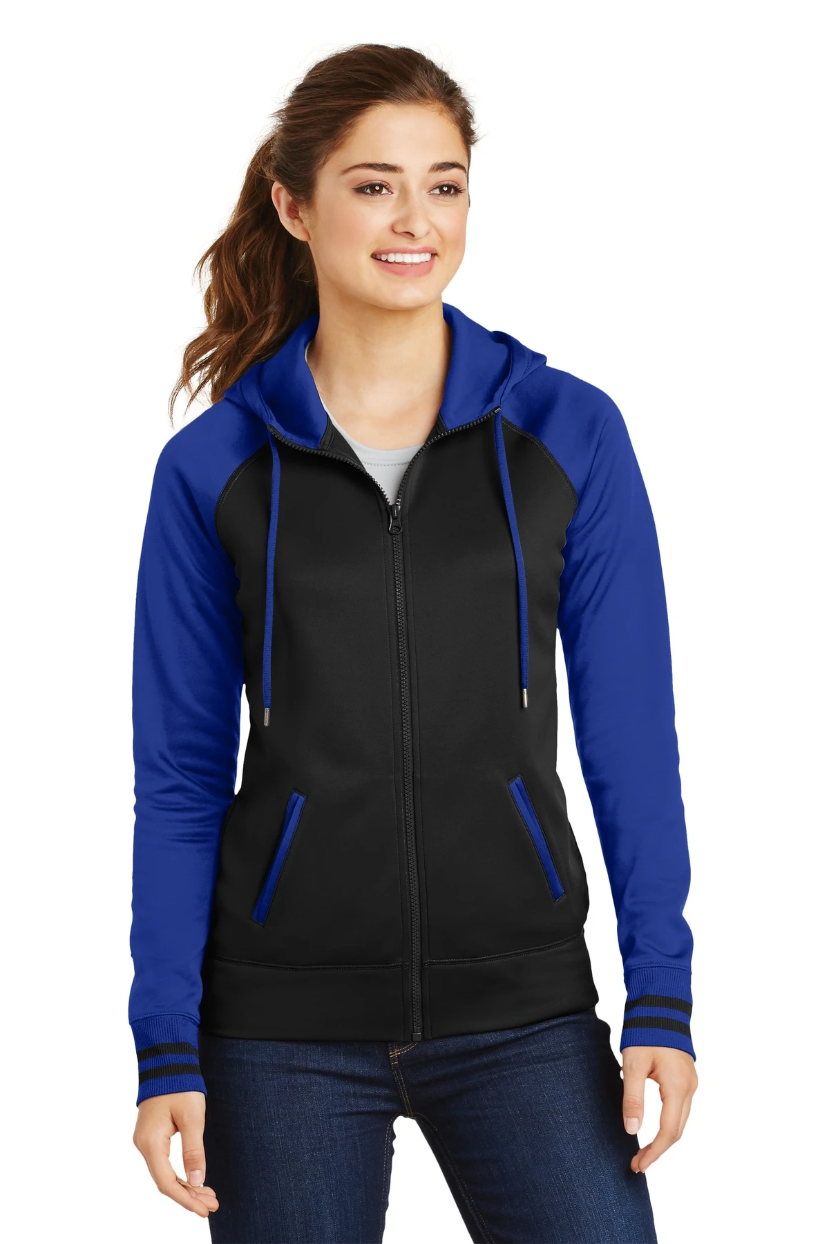 Ladies Sport-Wick Varsity Fleece Full-Zip Hooded Jacket 11 Ladies Sport-Wick Varsity Fleece Full-Zip Hooded Jacket - Image 9