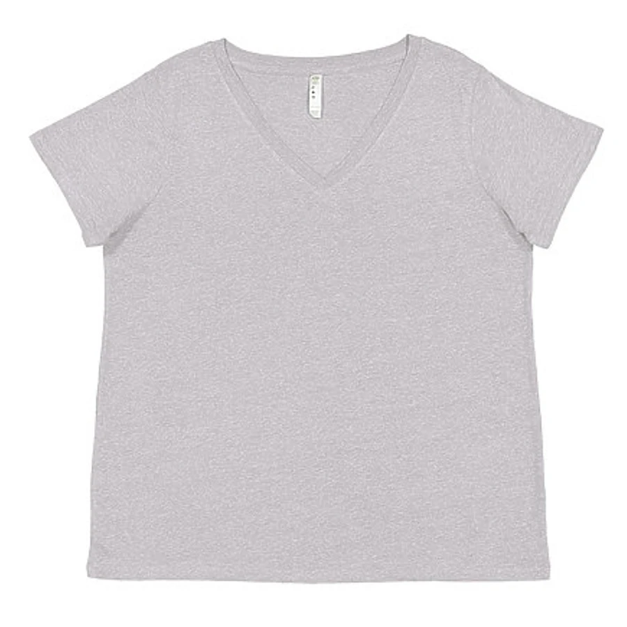Ladies' Curvy V-Neck Fine Jersey T-Shirt 10 Ladies' Curvy V-Neck Fine Jersey T-Shirt - Image 8