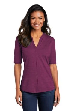 Ladies Stretch Heather Open Neck Top 17 Ladies Stretch Heather Open Neck Top -Jiffyshirts Sales Store cb8d561bfca921