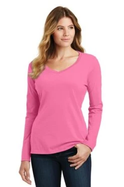 Ladies Long Sleeve Fan Favorite V-Neck Tee 30 Ladies Long Sleeve Fan Favorite V-Neck Tee -Jiffyshirts Sales Store cbfef328a21ac5