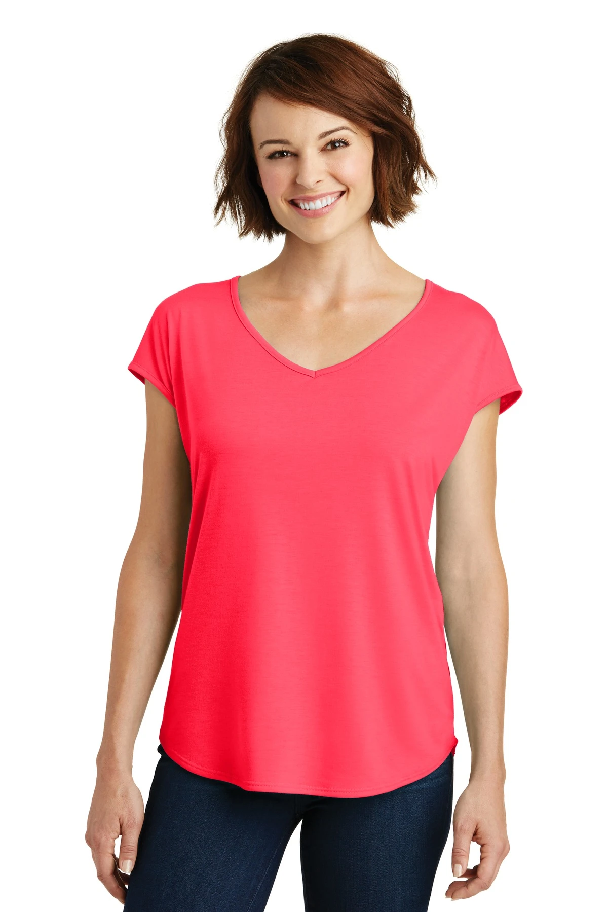 District Ladies' Drapey Cross-Back Tee 3 District Ladies' Drapey Cross-Back Tee