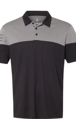 ADIDAS Men's 3-Stripes Heather Block Polo -Jiffyshirts Sales Store cd64514688d1e4
