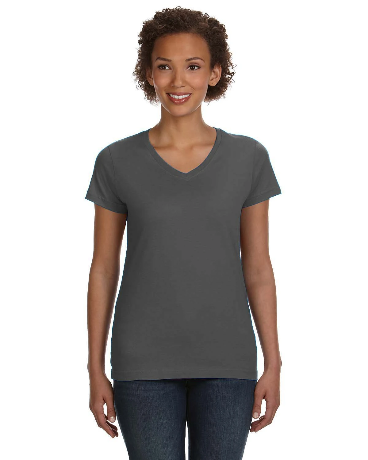 Ladies' V-Neck Fine Jersey T-Shirt 10 Ladies' V-Neck Fine Jersey T-Shirt - Image 8