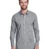 Men's Microcheck Gingham Long-Sleeve Cotton Shirt -Jiffyshirts Sales Store d27bd5f8ea5bc2
