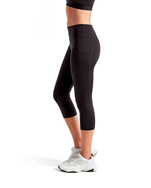 Ladies' Three-Quarter Performance Leggings 4 Ladies' Three-Quarter Performance Leggings - Image 2