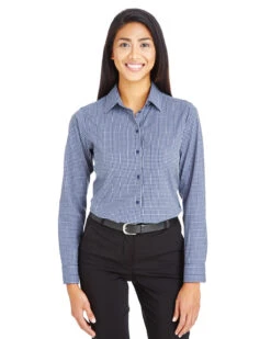 CrownLux Performance™ Ladies' Tonal Mini Check Shirt 11 CrownLux Performance™ Ladies' Tonal Mini Check Shirt -Jiffyshirts Sales Store d2c2b3a6164c36