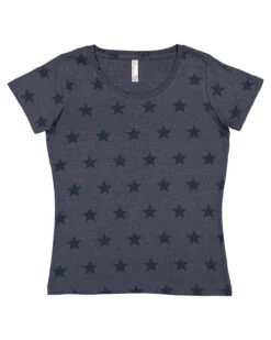 Women's Star Print Scoop Neck T-Shirt 19 Women's Star Print Scoop Neck T-Shirt -Jiffyshirts Sales Store d2c70e40a51886