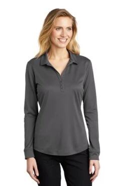 Ladies Silk Touch Performance Long Sleeve Polo -Jiffyshirts Sales Store d2cc6d21eb5edd