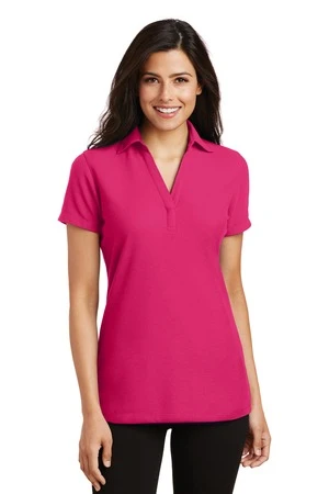 Ladies Silk Touch Y-Neck Polo 8 Ladies Silk Touch Y-Neck Polo - Image 6
