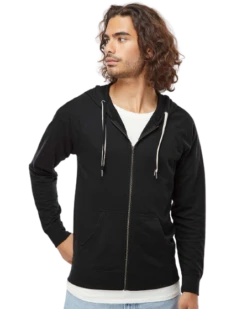 Unisex Lightweight Loopback Terry Zip Hood -Jiffyshirts Sales Store d559b72ad067cf