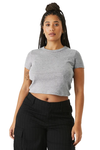 Ladies' Micro Ribbed Baby Tee 3 Ladies' Micro Ribbed Baby Tee