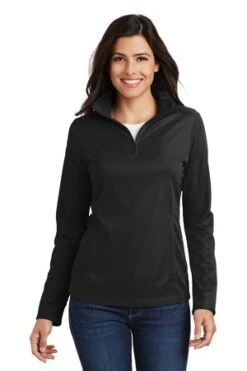 Ladies Pinpoint Mesh 1/2-Zip -Jiffyshirts Sales Store d63098c82464ec