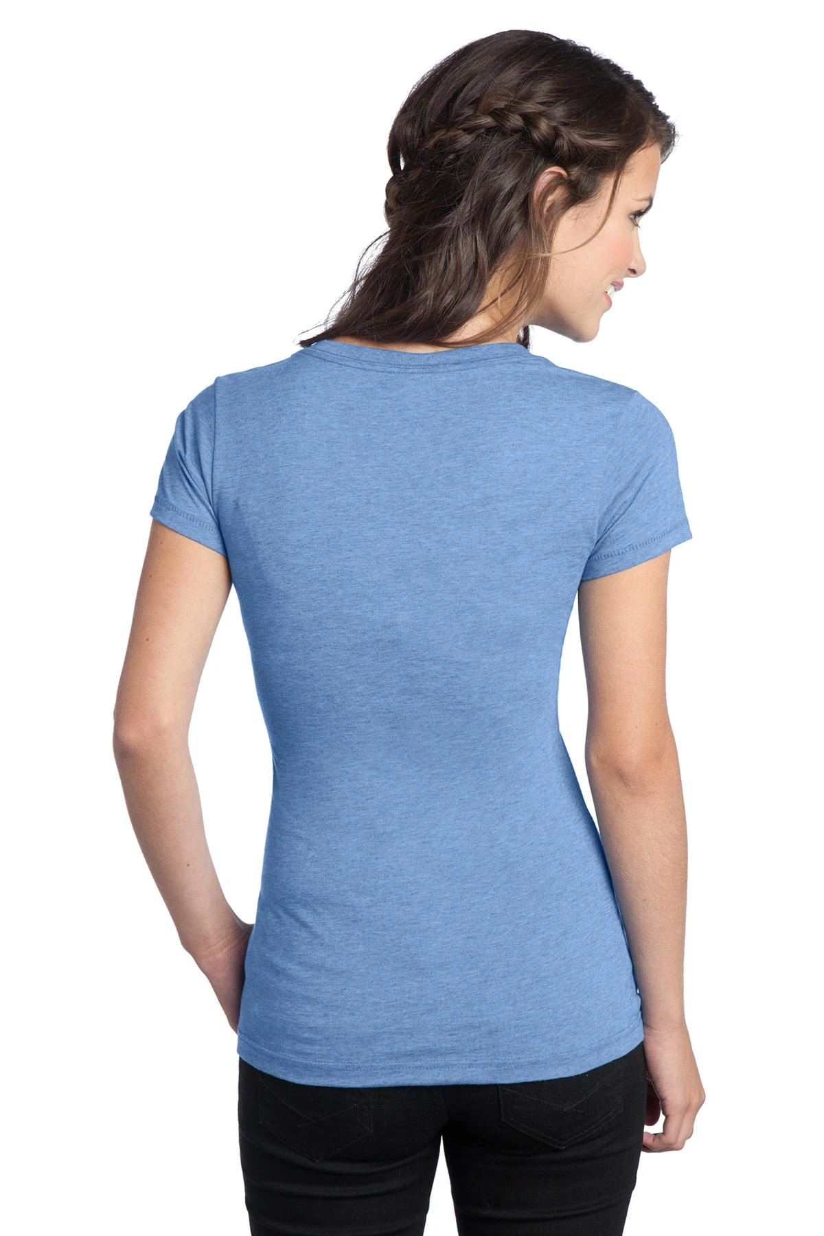 District Ladies' Junior Tri-Blend V-Neck Tee 4 District Ladies' Junior Tri-Blend V-Neck Tee - Image 2