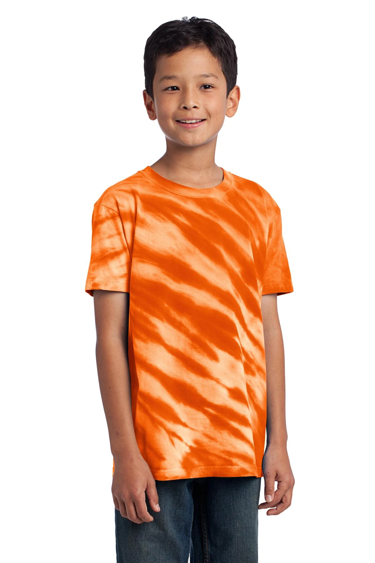 Youth Unisex Tiger Stripe Tie-Dye Tee 4 Youth Unisex Tiger Stripe Tie-Dye Tee - Image 2