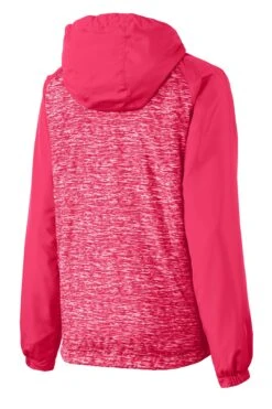 Ladies Heather Colorblock Raglan Hooded Wind Jacket -Jiffyshirts Sales Store d69eb3a559b698
