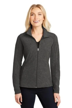 Ladies Heather Microfleece Full-Zip Jacket -Jiffyshirts Sales Store d6cc5321236d30