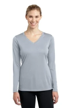 Ladies Long Sleeve PosiCharge Competitor V-Neck Tee 27 Ladies Long Sleeve PosiCharge Competitor V-Neck Tee -Jiffyshirts Sales Store d6daf4c798e70f