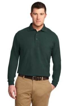 Silk Touch Long Sleeve Polo -Jiffyshirts Sales Store d6e8287ae81456