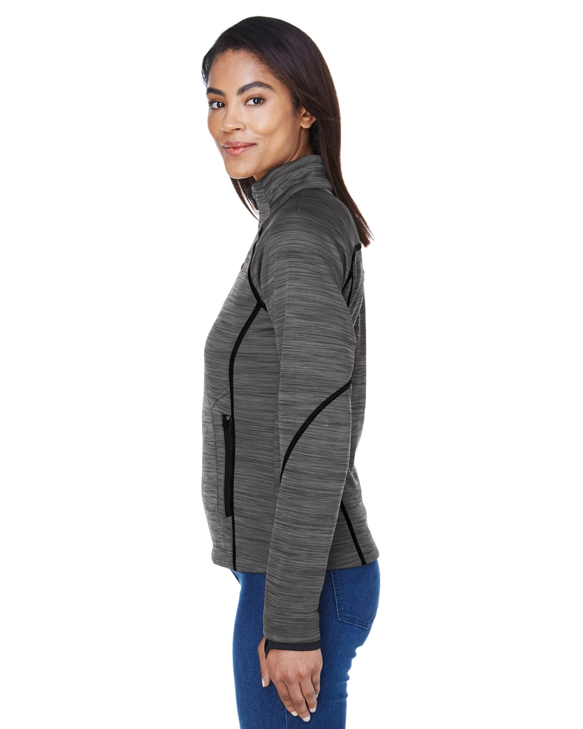 Ladies' Flux Mélange Bonded Fleece Jacket 4 Ladies' Flux Mélange Bonded Fleece Jacket - Image 2