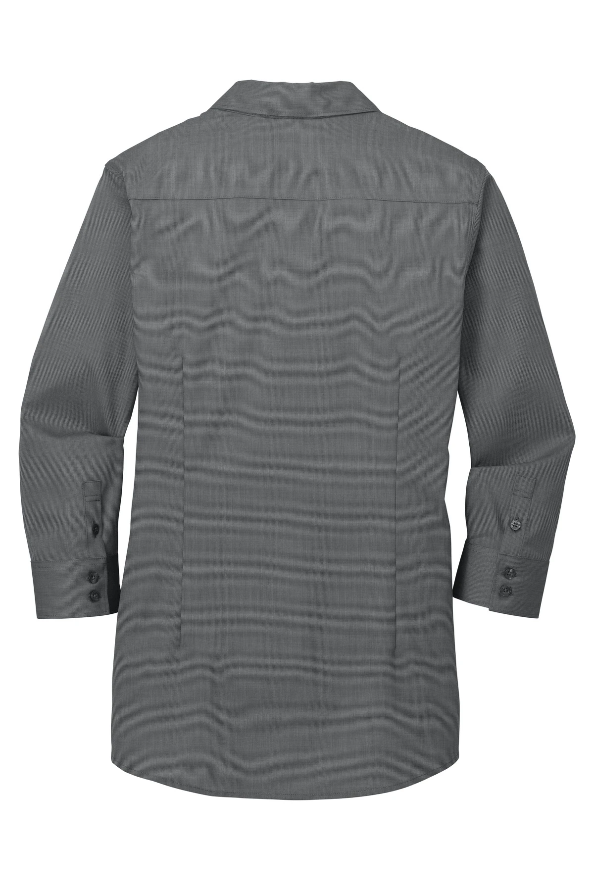 Ladies 3/4-Sleeve Nailhead Non-Iron Shirt 5 Ladies 3/4-Sleeve Nailhead Non-Iron Shirt - Image 3