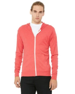 Unisex Triblend Full-Zip Lightweight Hoodie -Jiffyshirts Sales Store d853e6318cb35f