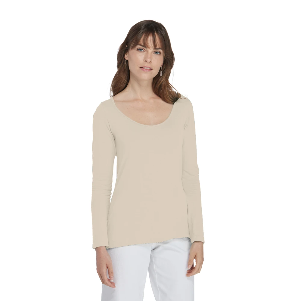 Platinum Ladies CVC Long Sleeve Scoop Neck Tee 13 Platinum Ladies CVC Long Sleeve Scoop Neck Tee - Image 11