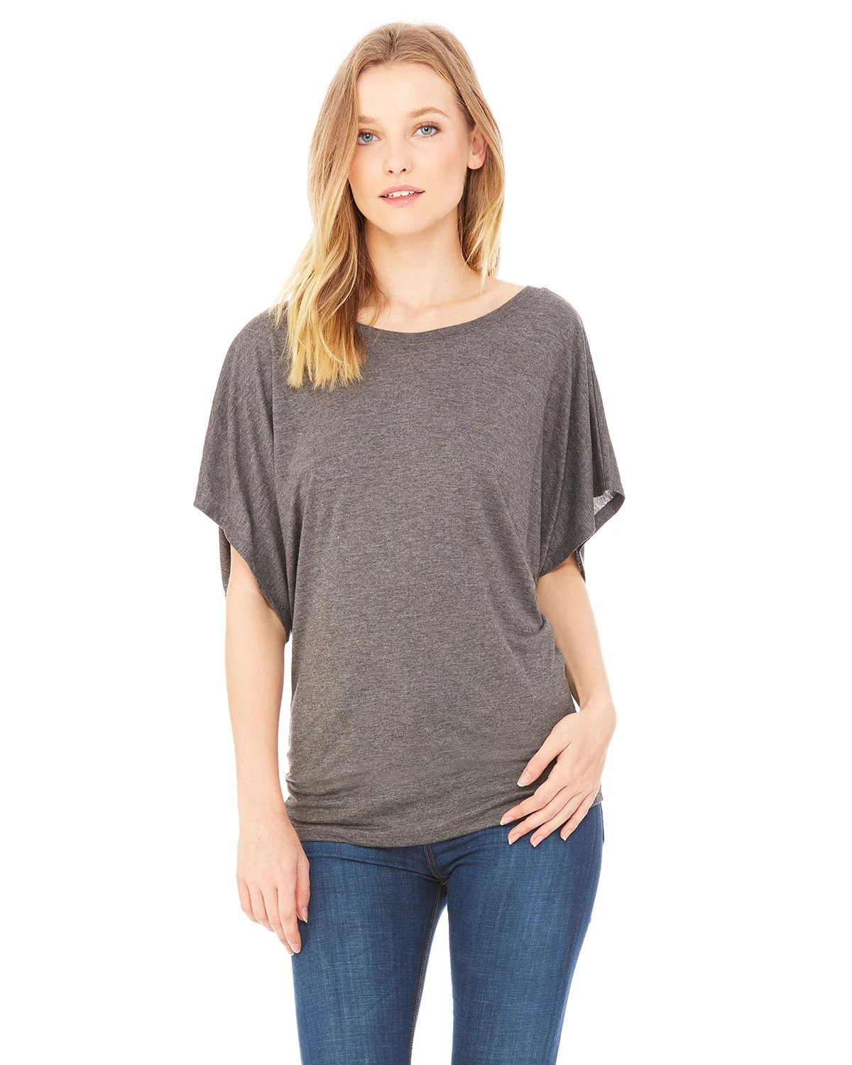 Ladies' Flowy Draped Sleeve Dolman T-Shirt 7 Ladies' Flowy Draped Sleeve Dolman T-Shirt - Image 5