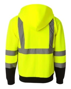 Hi-Vis Full-Zip Hooded Sweatshirt -Jiffyshirts Sales Store d94268fa589d1a