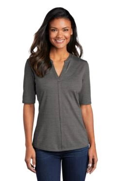 Ladies Stretch Heather Open Neck Top 14 Ladies Stretch Heather Open Neck Top -Jiffyshirts Sales Store da9018501a456b