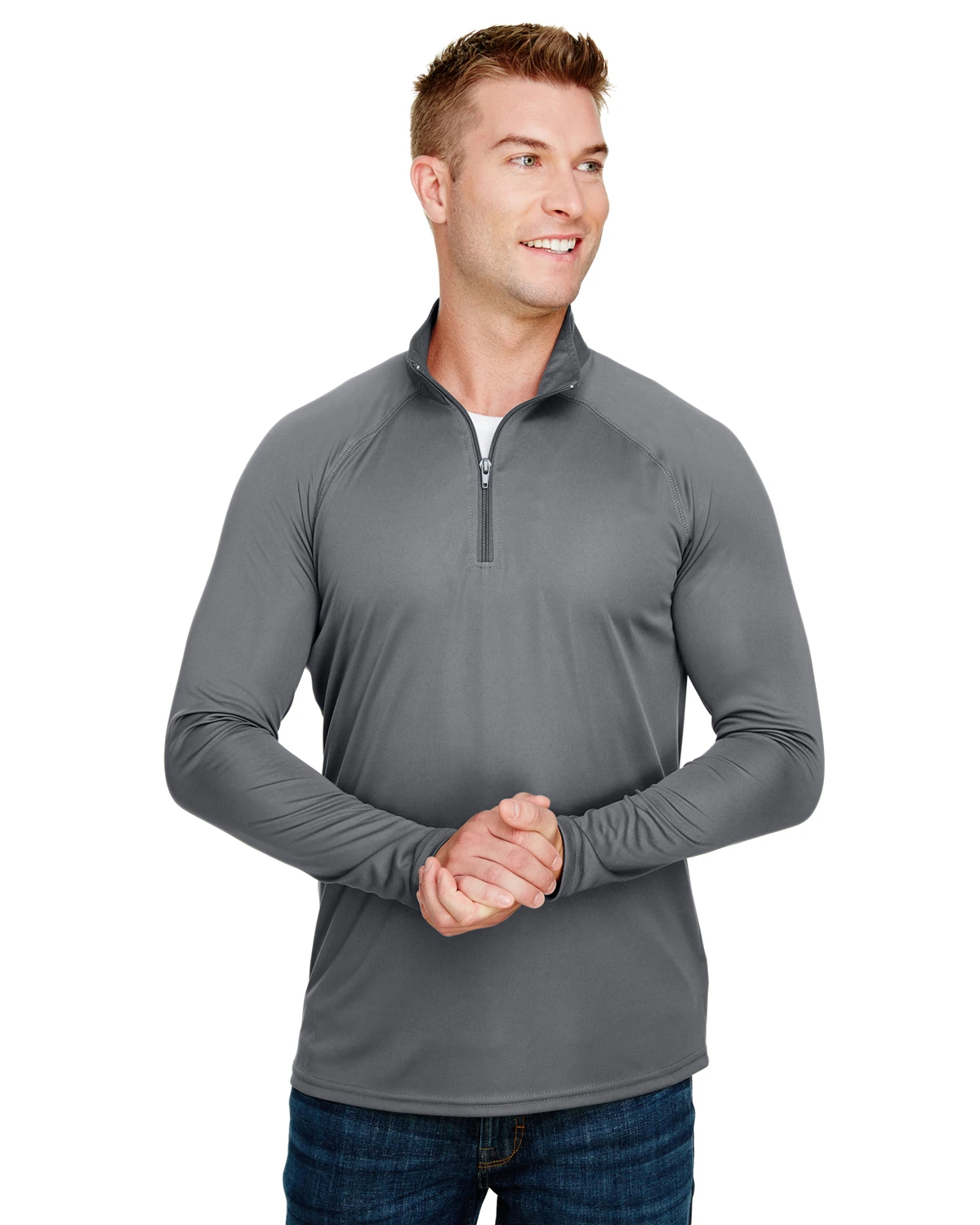 Adult Unisex Daily Polyester 1/4 Zip 7 Adult Unisex Daily Polyester 1/4 Zip - Image 5