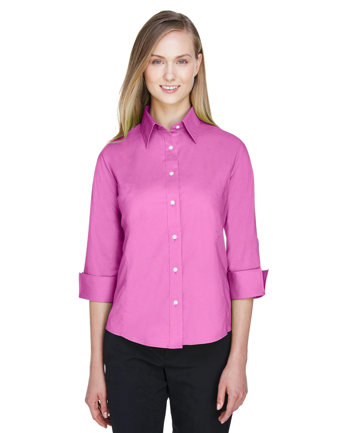 Ladies' Perfect Fit™ 3/4-Sleeve Stretch Poplin Blouse 9 Ladies' Perfect Fit™ 3/4-Sleeve Stretch Poplin Blouse - Image 7