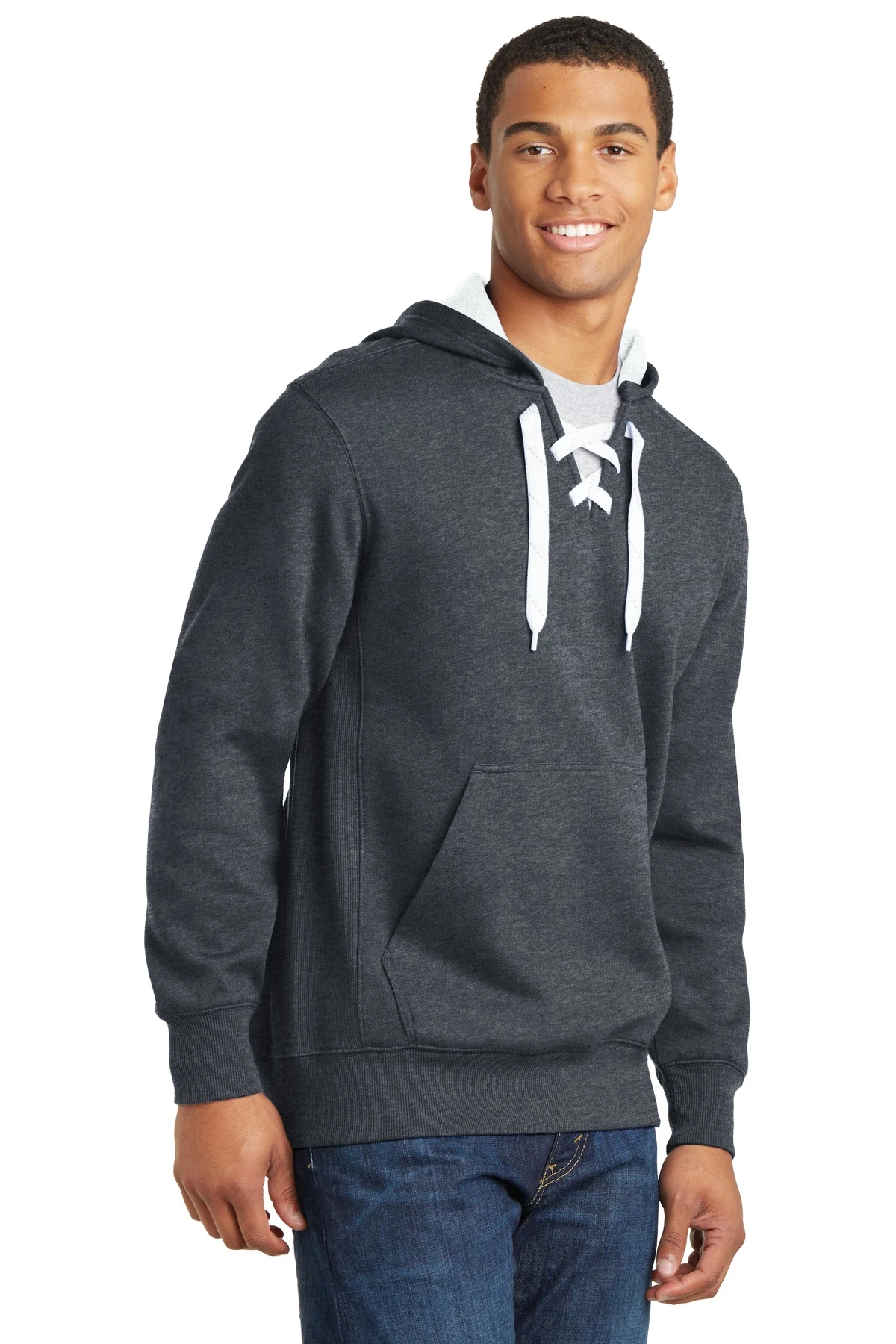 Lace Up Pullover Hooded Sweatshirt 4 Lace Up Pullover Hooded Sweatshirt - Image 2
