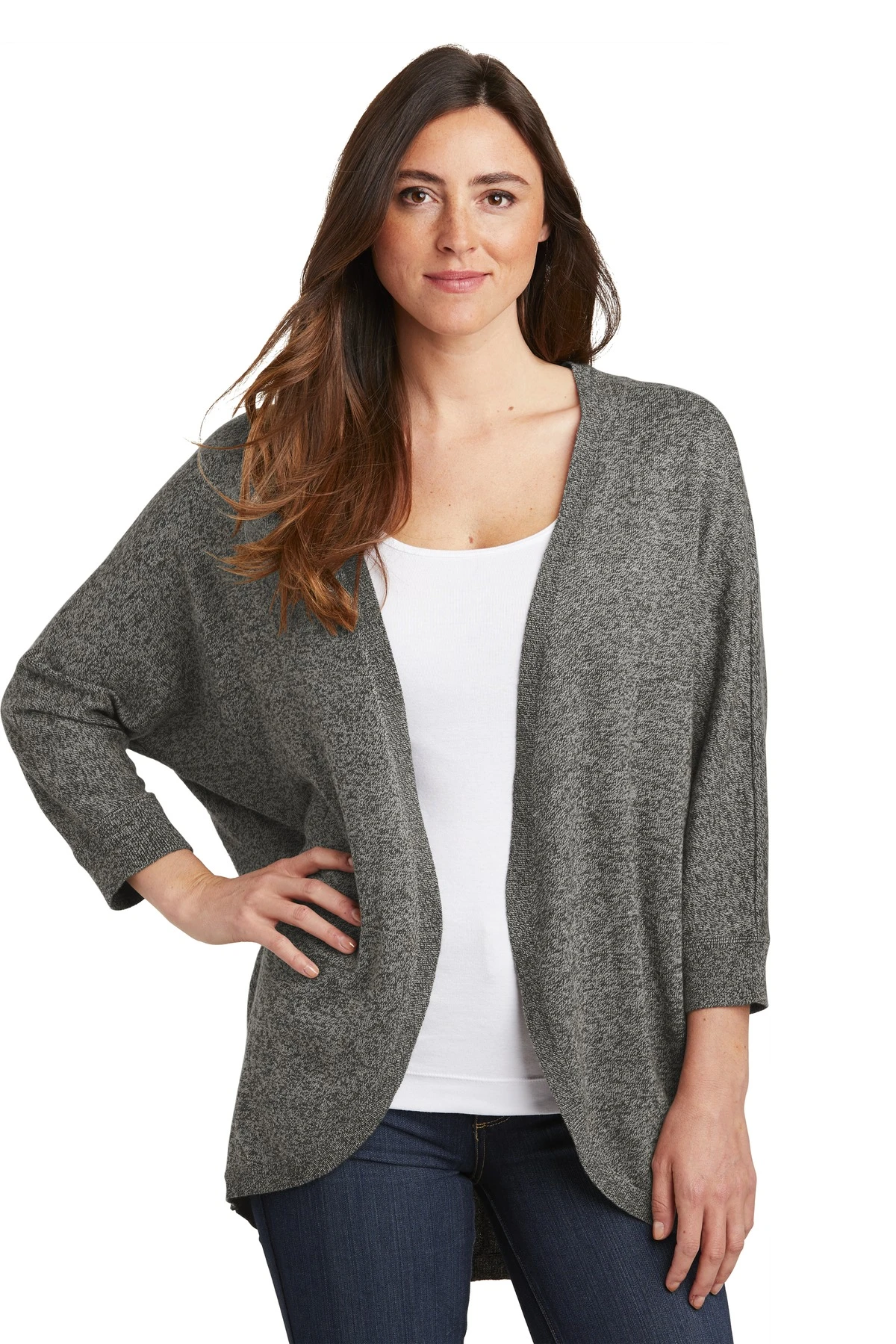 Ladies Marled Cocoon Sweater 3 Ladies Marled Cocoon Sweater