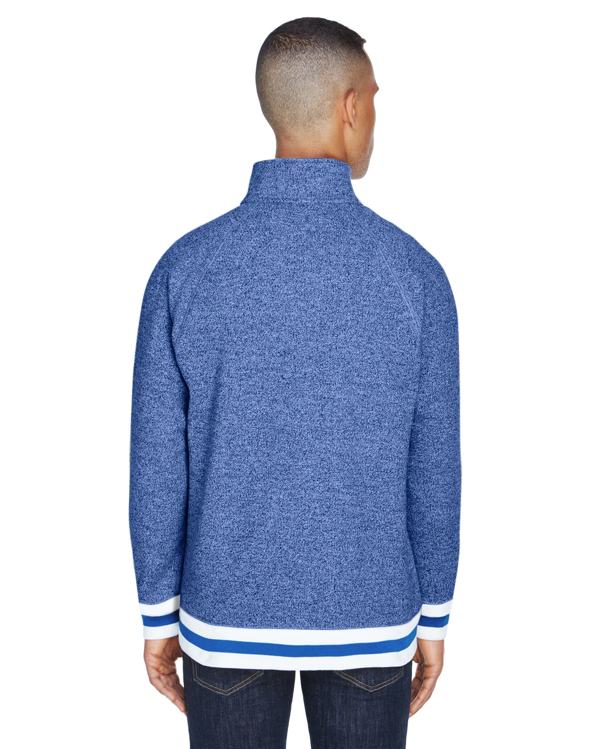 Adult Unisex Peppered Fleece Quarter-Zip 5 Adult Unisex Peppered Fleece Quarter-Zip - Image 3