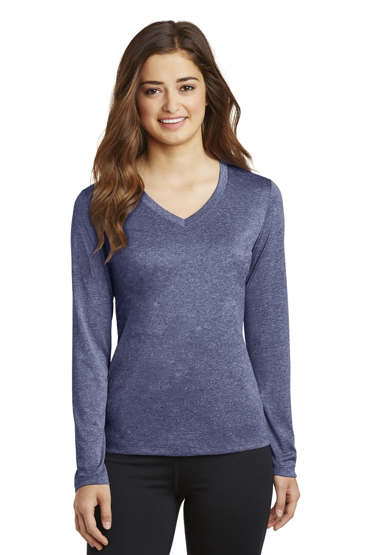 Ladies Long Sleeve Heather Contender V-Neck Tee 11 Ladies Long Sleeve Heather Contender V-Neck Tee - Image 9