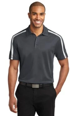 Adult Silk Touch Performance Colorblock Stripe Polo -Jiffyshirts Sales Store de1dd62204473f