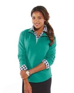 Ladies' French Terry 1/4-Zip Pullover 14 Ladies' French Terry 1/4-Zip Pullover -Jiffyshirts Sales Store de300b55a4b40a