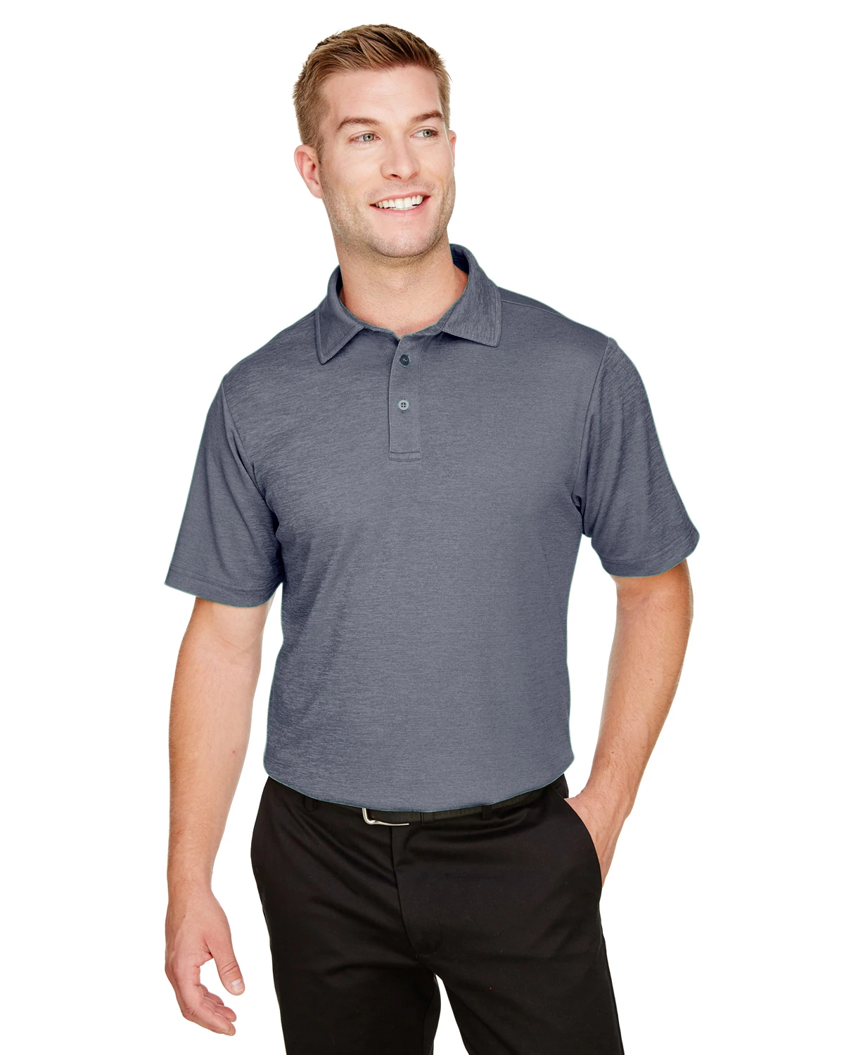CrownLux Performance™ Men's Address Melange Polo 10 CrownLux Performance™ Men's Address Melange Polo - Image 8