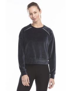 Ladies' Velour Long Sleeve Crop T-Shirt 9 Ladies' Velour Long Sleeve Crop T-Shirt -Jiffyshirts Sales Store ded4d720478d90