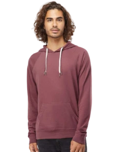 Unisex Lightweight Loopback Terry Hooded Pullover