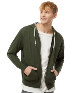 Unisex Heathered French Terry Full-Zip Hooded Sweatshirt 23 Unisex Heathered French Terry Full-Zip Hooded Sweatshirt -Jiffyshirts Sales Store df532009417d36